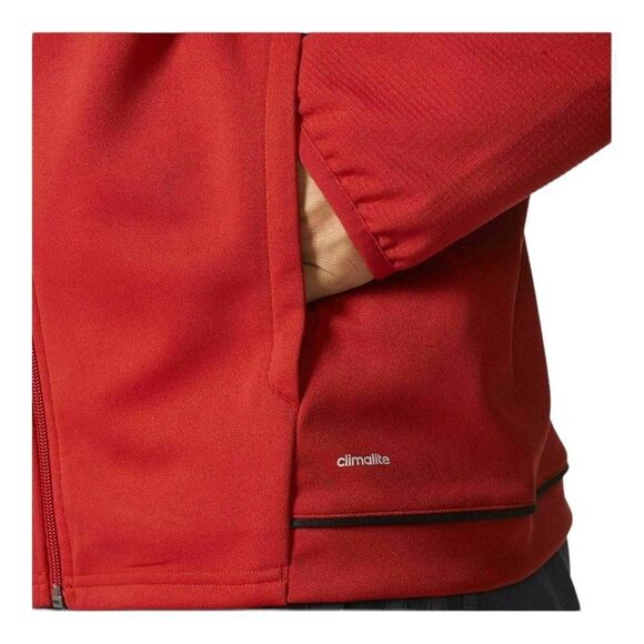 Adidas Men’s Trio 17 Full Zip Training Jacket White Mock‎ Neck BQ8196 Thumbhole - Picture 4 of 12